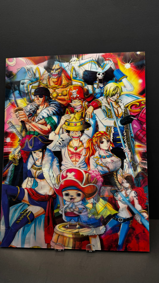 Colorful illustration of animated characters in a dynamic pose